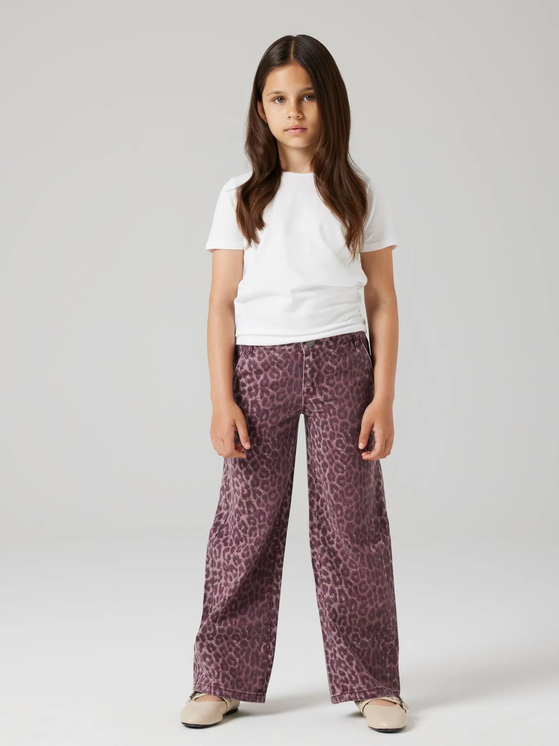 Name It Wide Leg Leopard Jeans