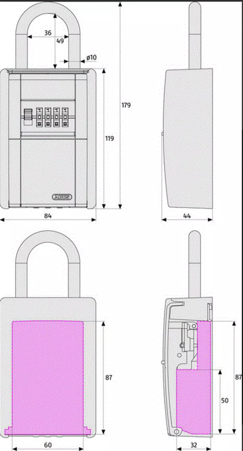 Abus Keygarage 797 Sleutelkluisje - 85mm