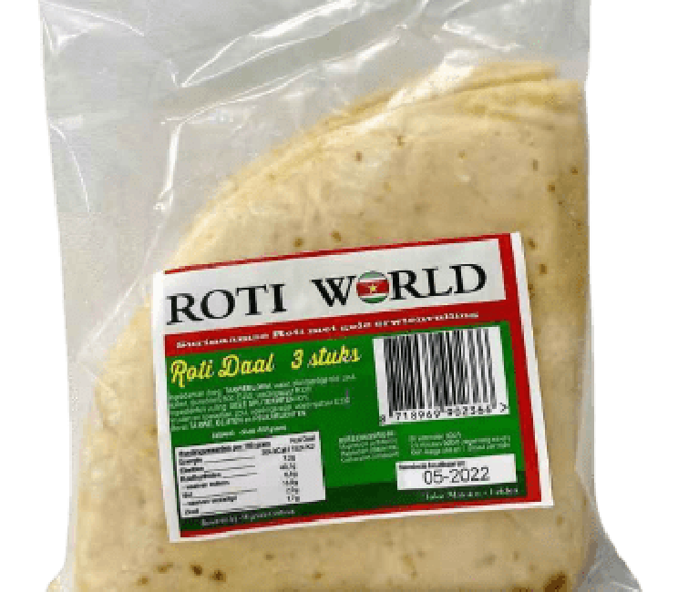 Roti World Bevroren Roti Daal 3 Stuks
