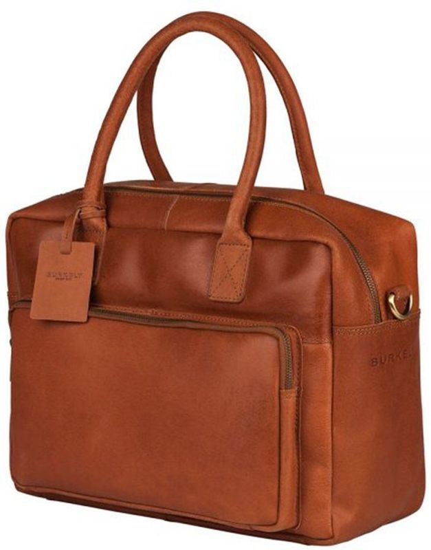Burkely - Fundamentals Vintage Mitch Worker - Laptoptas - Cognac - Leer