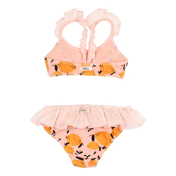 Búho Maillot de Bain 2 Pièces Coton Bio Citrons | Rose pêche