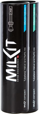 COMPACT MILKIT Tubeless-Servicekit  Schwarz  Ventil Set 45mm