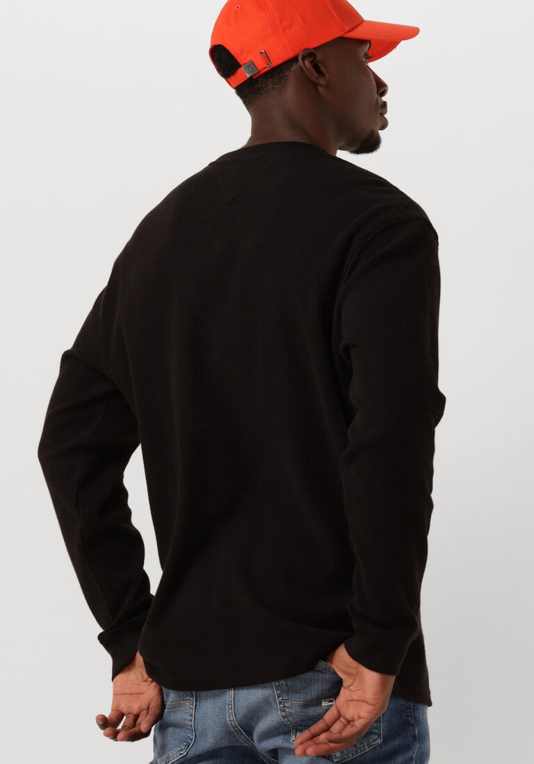TOMMY JEANS zwarte tommy jeans  tjm classic waffle tee
