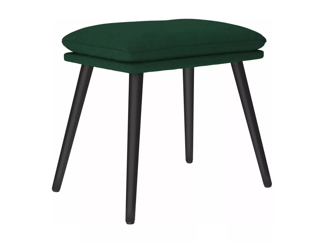 Repose-pied Vert foncé 45x29,5x35 cm Tissu