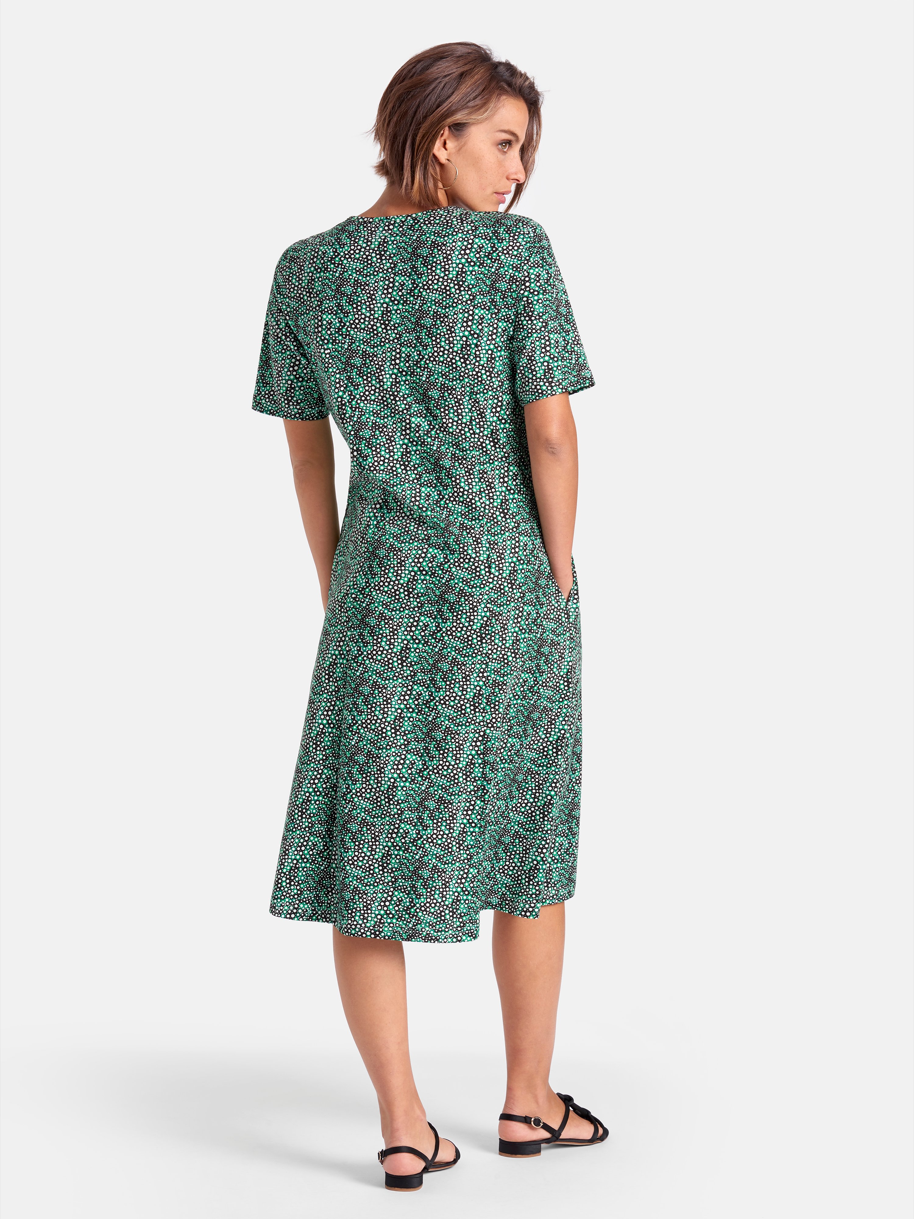 Kleid mit 1/2-Arm aus 100% Baumwolle