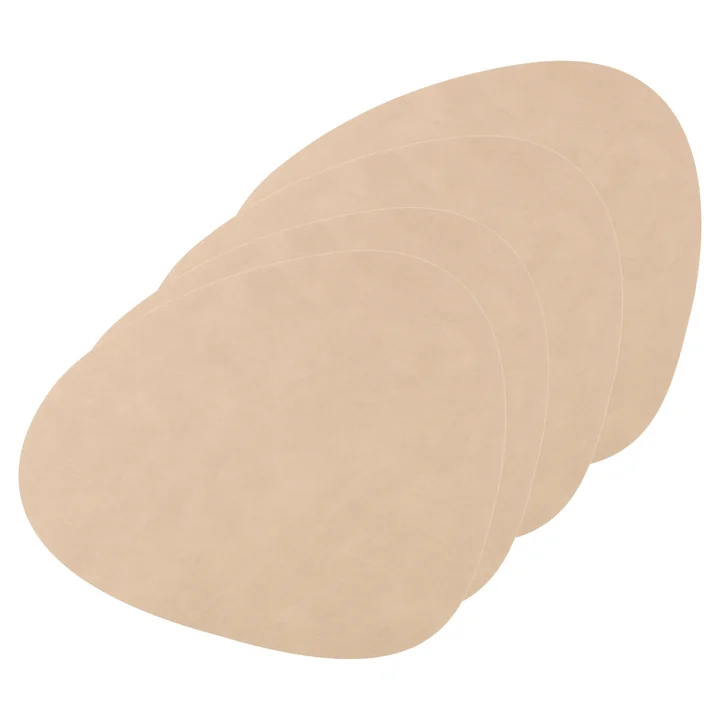 Lind DNA - Tischset Curve L, Nupo sand (4er-Set)