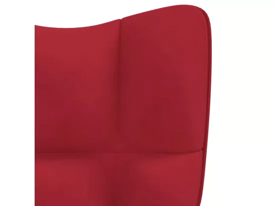 Chaise à bascule Rouge bordeaux Velours 3