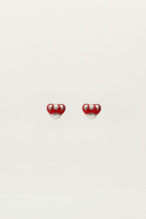 Studs rood mini hart