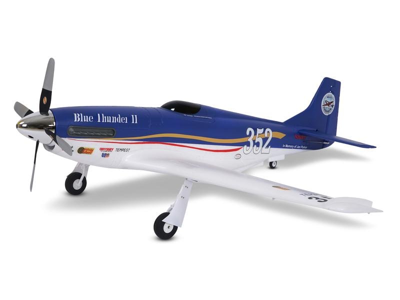 FMS Warbird Mustang P-51 Blue Thunder 1100 mm PNP Airrace Warbird «Blue Thunder» als PNP Modell mit Brushless Antrieb und EInziehfahrwerk