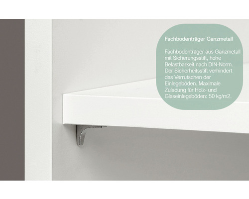 Badkamermeubelset NOBILIA Programma 1 BxHxD 210 x 169,1 x 48,7 cm, frontkleur eiken naturel, met wastafelmeubel en 3-deurs spiegelkast met LED-verlichting, onderkast, halfhoge kast, greeplijst mat chroom, 118