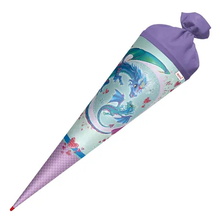 Roth Schultüte Drachenliebe mit Glitter, 70 cm, rund