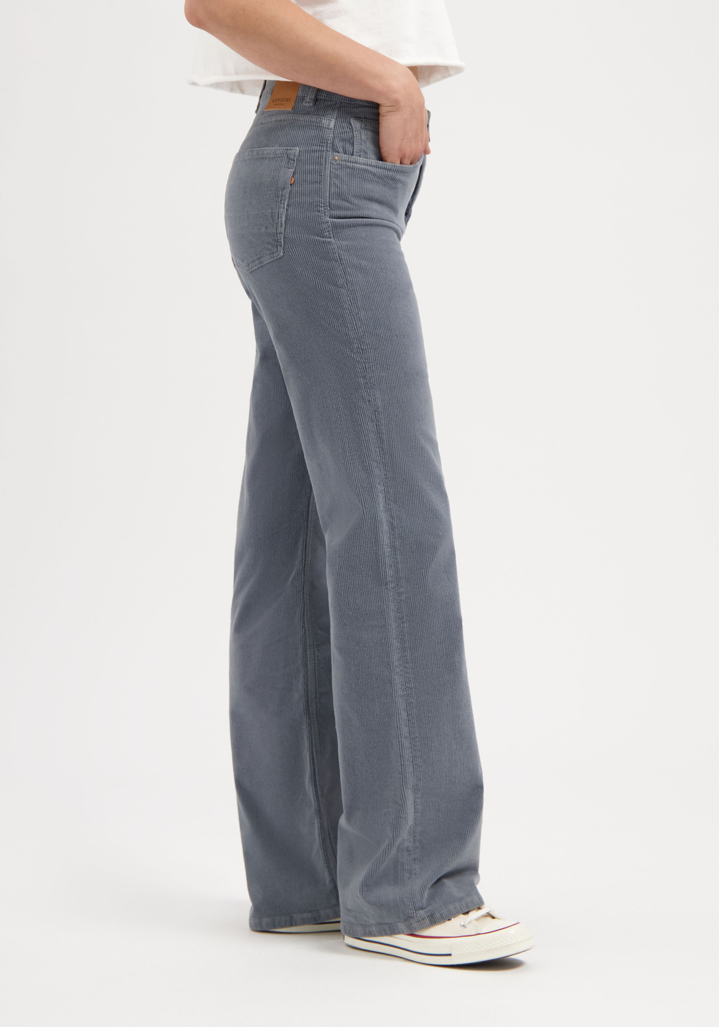 Kuyichi Cord-Hose Lena Loose Corduroy Cloud Blue