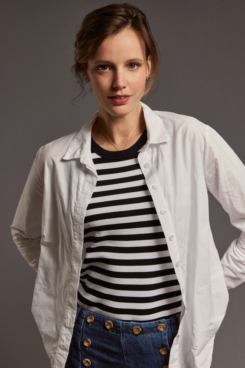 Chemisier uni - coton