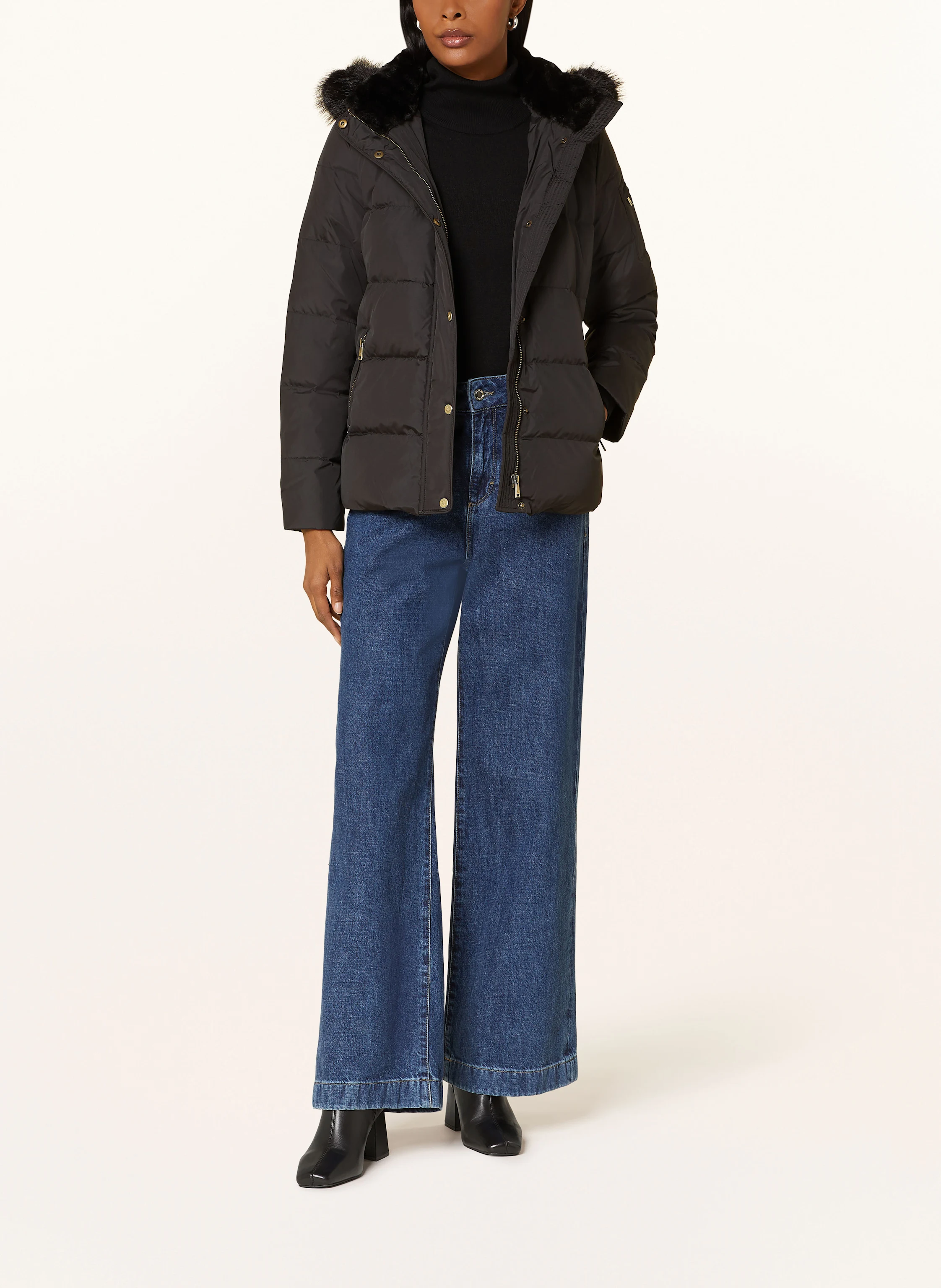 LAUREN RALPH LAUREN Daunenjacke mit abnehmbarer Kapuze und Kunstpelz