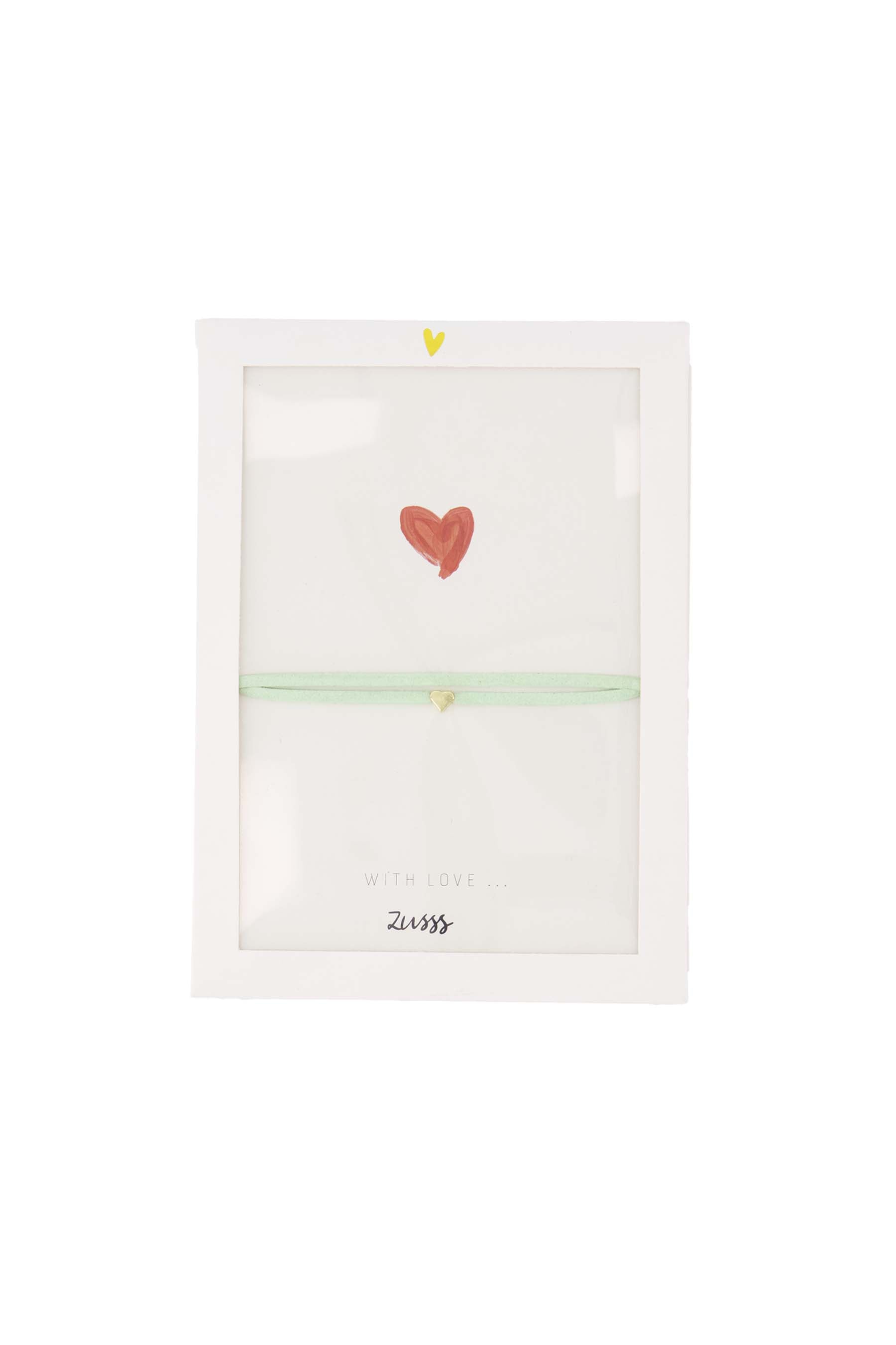 immitatie suede armband met hart