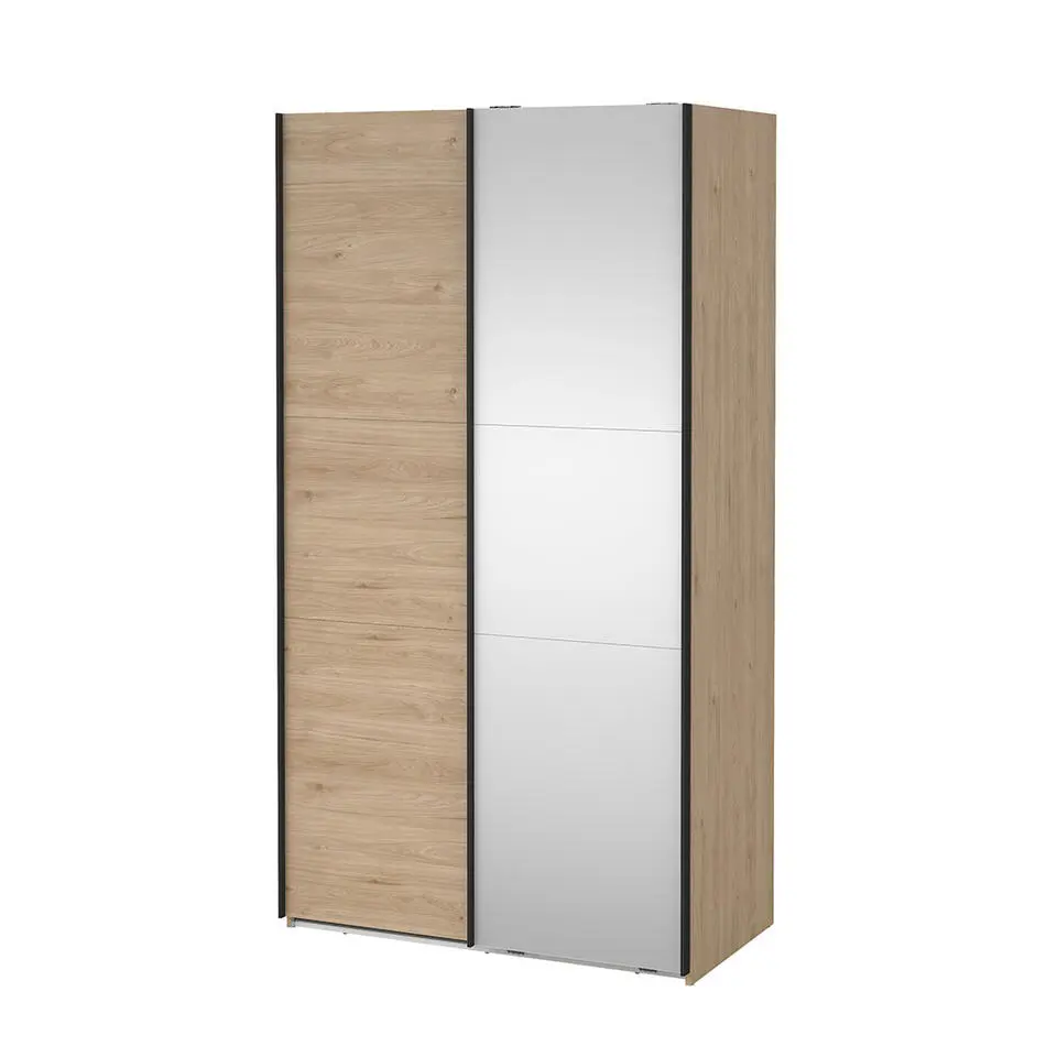 Hioshop Como schuifdeurkast 2 deuren 120x220cm eikdecor