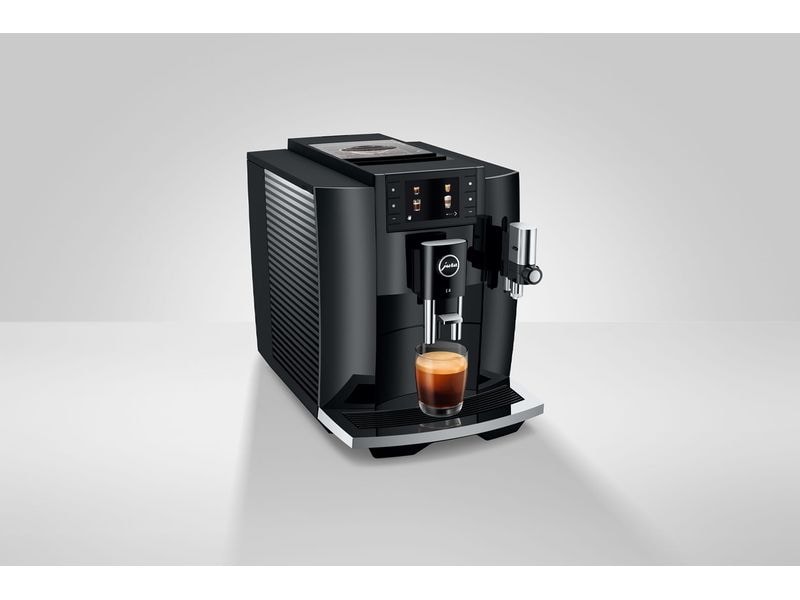 JURA Kaffeevollautomat E8 Piano Black (SC) Zwei-Tassen-Vollautomat für eine Vielzahl von Kaffeegetränken