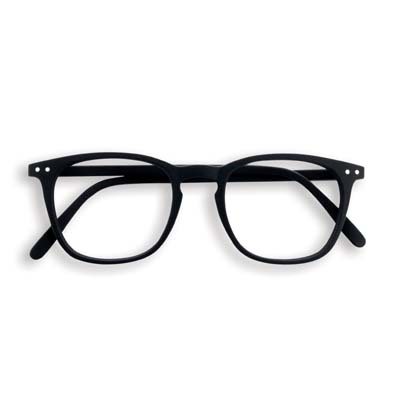 +1.00 Black Square Reading Glasses: Izipizi