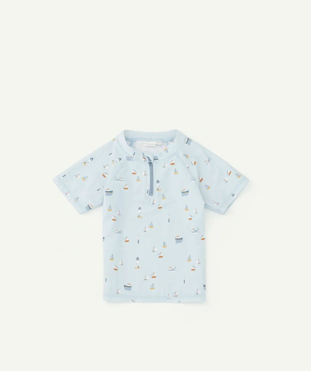 LITTLE DUTCHT-SHIRT DE BAIN ANTI-UV BÉBÉ EN POLYESTER RECYCLÉ BLEU