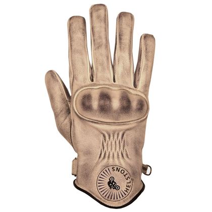 Gants Helstons SUN CUIR SOFT - Beige / Noir