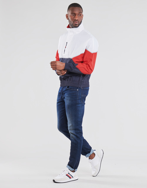 Tommy Jeans - TJM LIGHTWEIGHT POPOVER JACKET - Blanc / Rouge /Marine