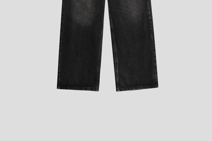 INStudio - Matching jeans met rechte pijpen en middelhoge taille