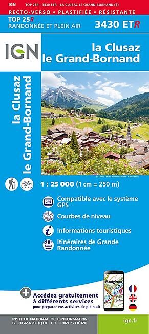 IGN - TOP25R 3430ETR LA CLUSAZ 1 25 000