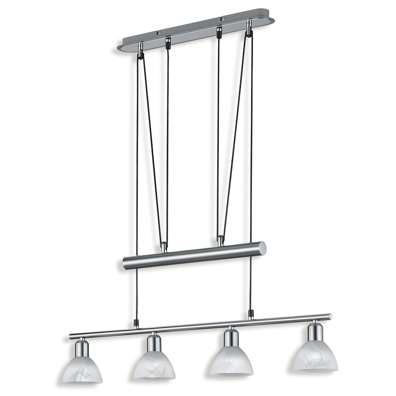 LED-Pendelleuchte LEVISTO - Nickel matt - 4-flammig