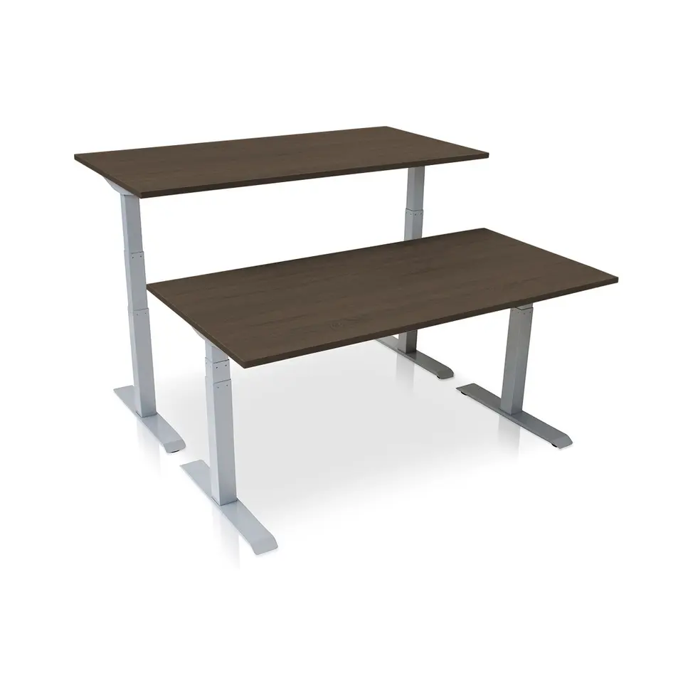 MRC PRO elektrisch ARBO zit-sta bureau - 140x80 cm - bruin eiken