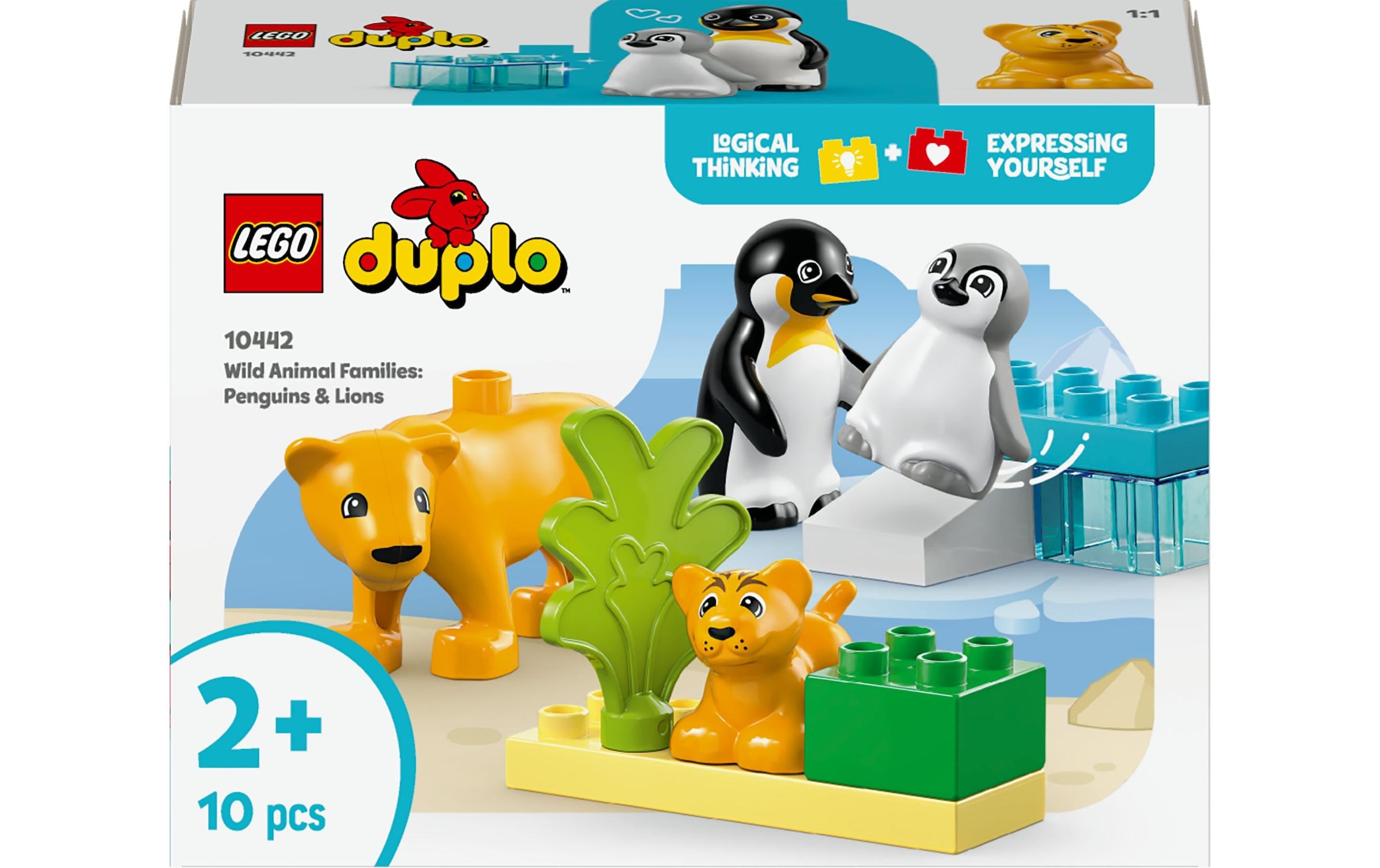 LEGO® Spielbausteine »DUPLO® Wildtier-Familien Pinguine und Löwen 10442«