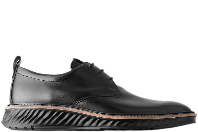 ECCO ST. 1 HYBRID SKO I SORT LÆDER