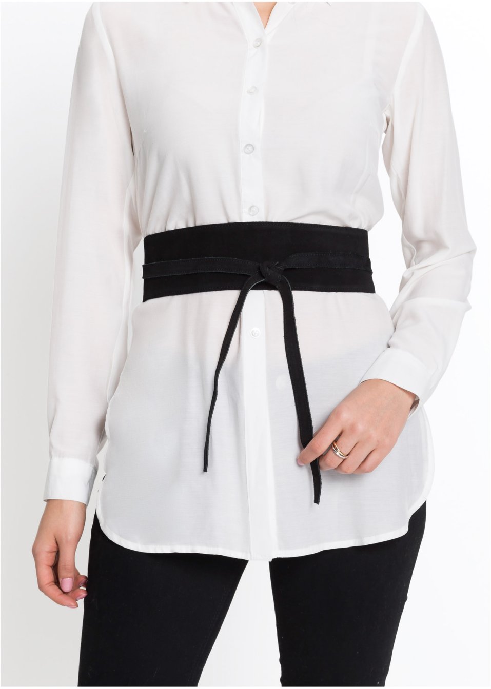 Ceinture en cuir à nouer