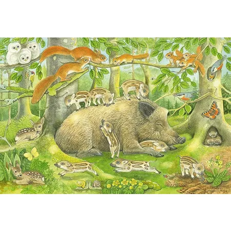 Schmidt Spiele Puzzle - Tierfamilien, 3 x 48 Teile