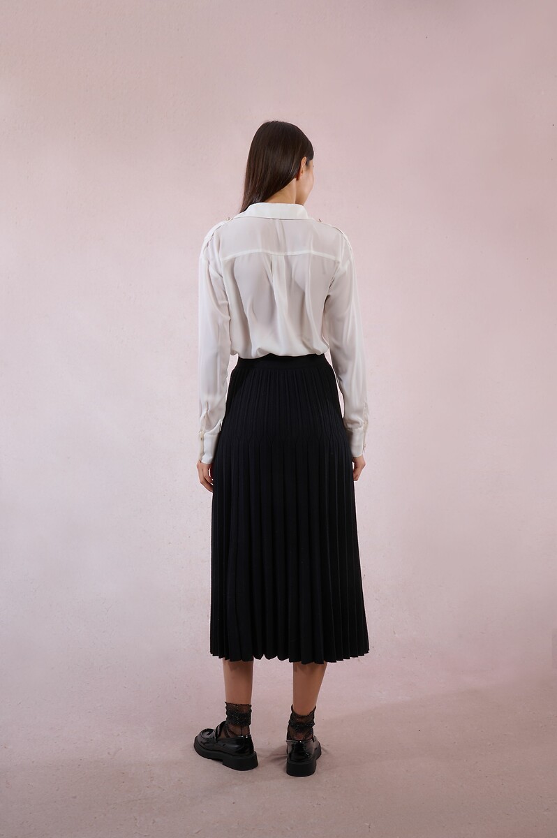 MOLLY BRACKEN<br>Saia midi plissada em jérsei