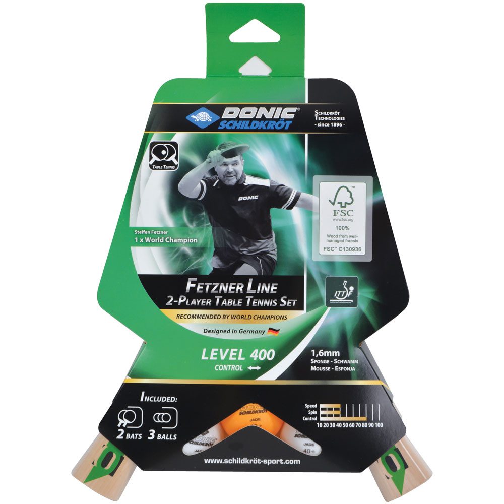 Donic Schildkröt Fetzner 400 FSC Tischtennis-Set schwarz