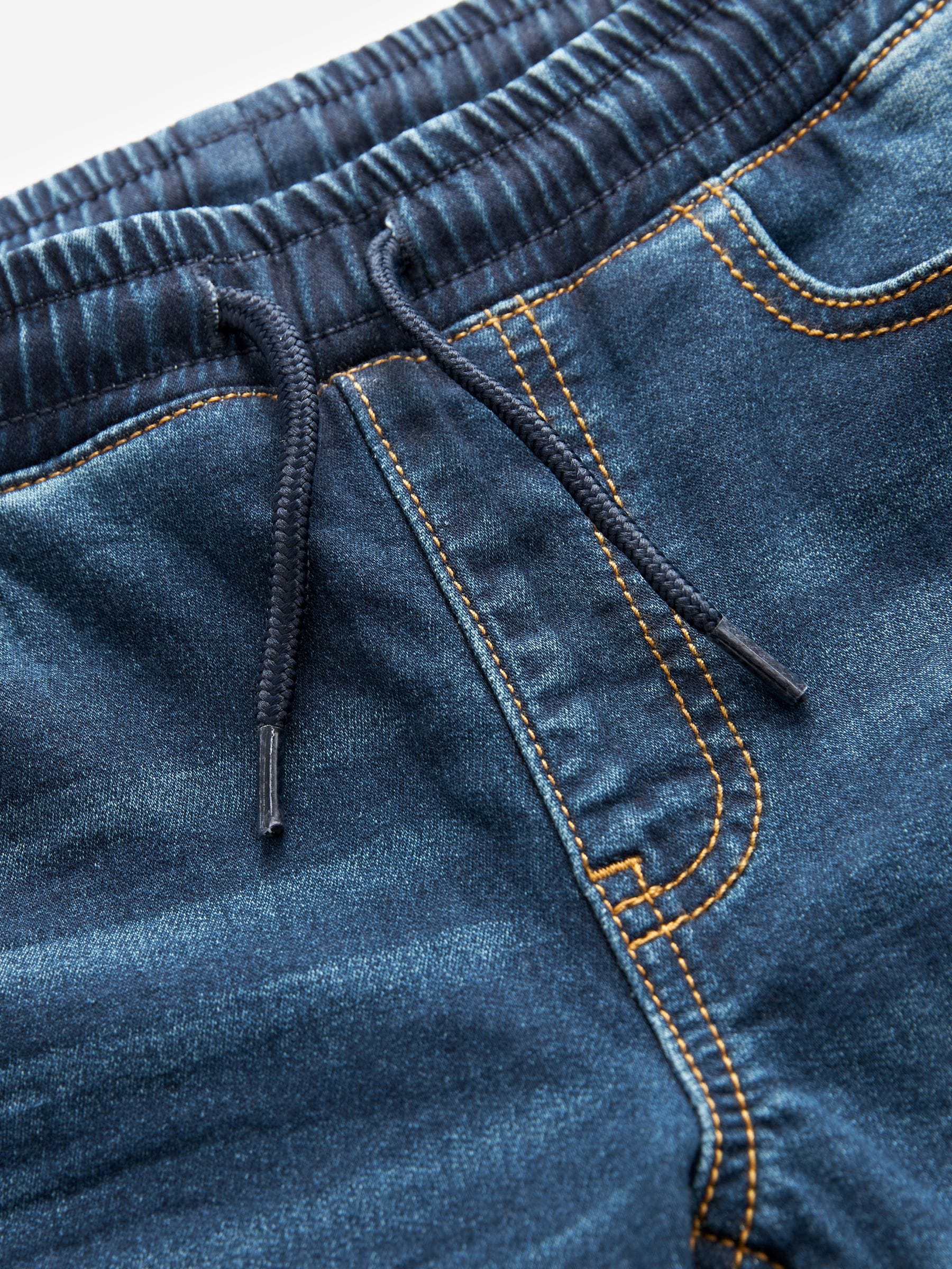 Indigoblauw - Jeans met stretch en elastische taille (3-16 jr)