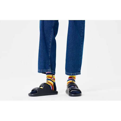 Happy Socks Beatles All On Board Strømper, Navy, 41-46