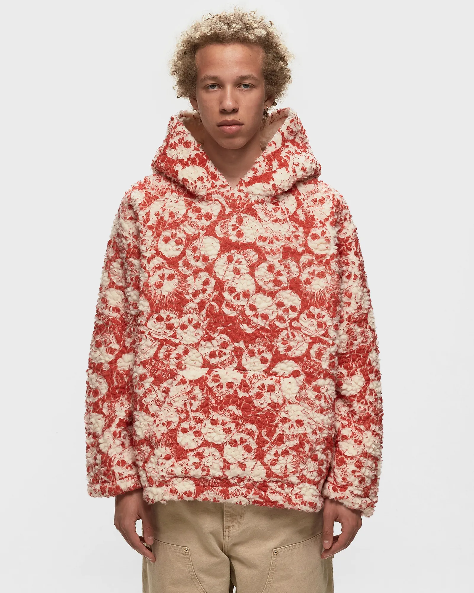ERL PRINTED VINTAGE FLEECE HOODIE KNIT