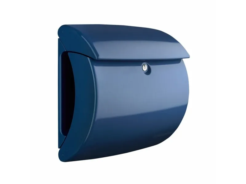 BURG-WÄCHTER PIANO 886 Marine Blue, Vægmonteret postkasse, Plast, Blå, Vandret, Nøgle, 1 stk