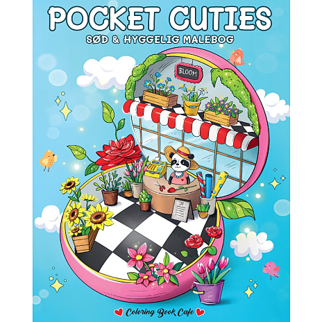 Pocket Realms malebog - Coloring Book Café