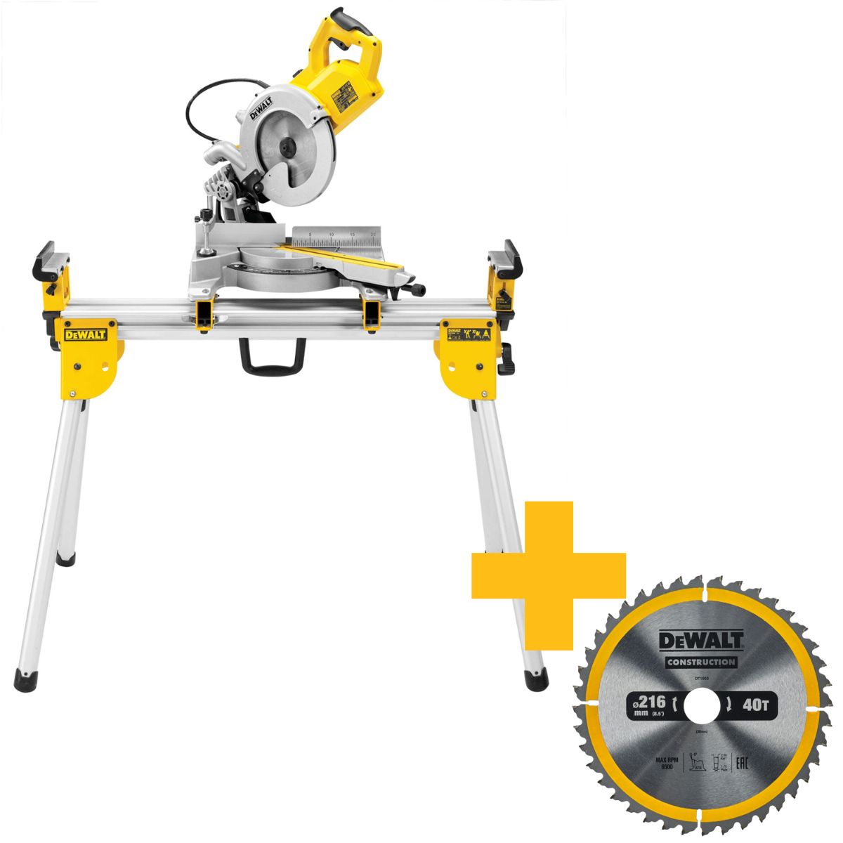 DeWALT DWS777SET Afkort-/Verstekzaag met XPS 216mm 1800W   DE7033 Onderstel