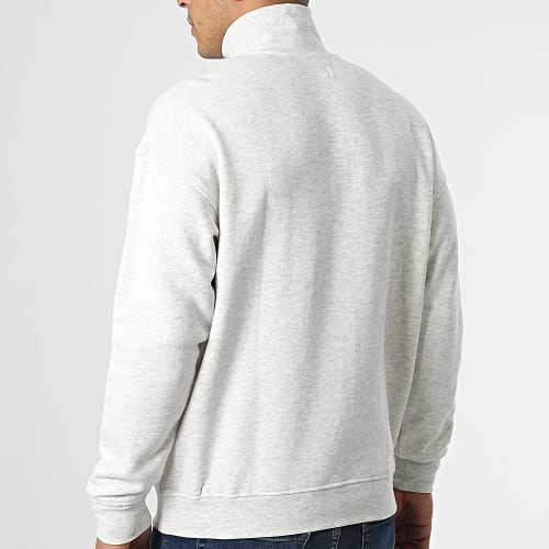 Sweat Col Zippé Oversize Large Brink Beige Clair Chiné