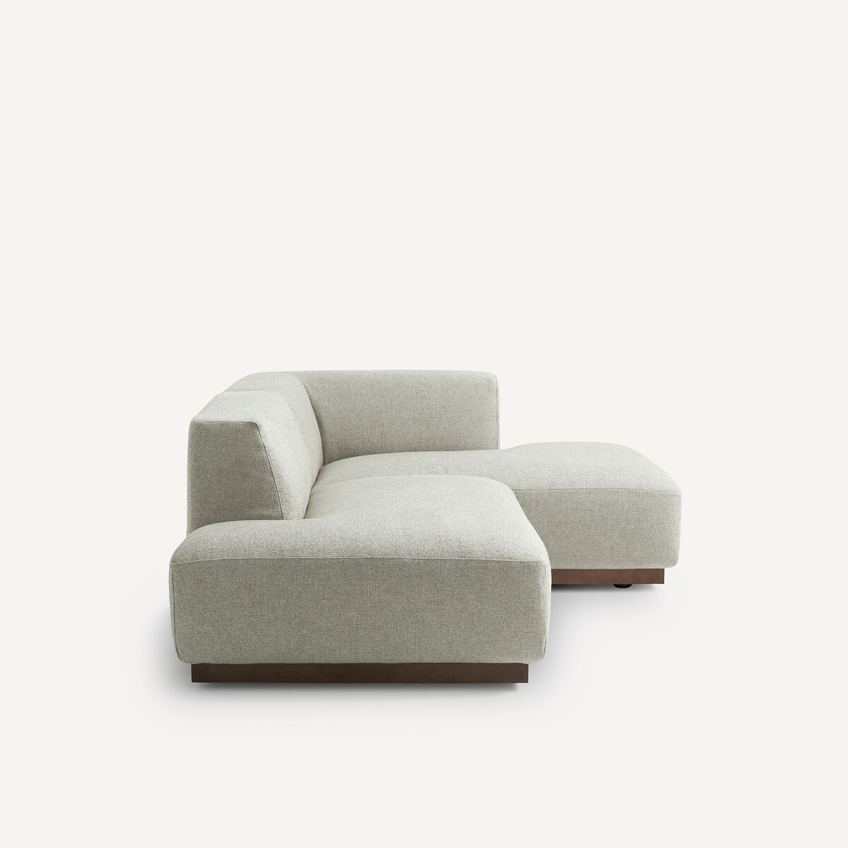 AM.PM<br>Sofá de canto direito em linho viscose texturizado, Jacopo