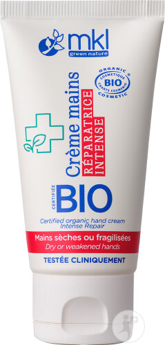 MKL Green Nature Crème Mains Bio Réparatrice Intense Mains Sèches Ou Abîmés 50ml