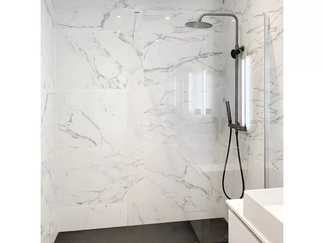 Luisa colonne de douche mécanique gris gun métal - Essebagno