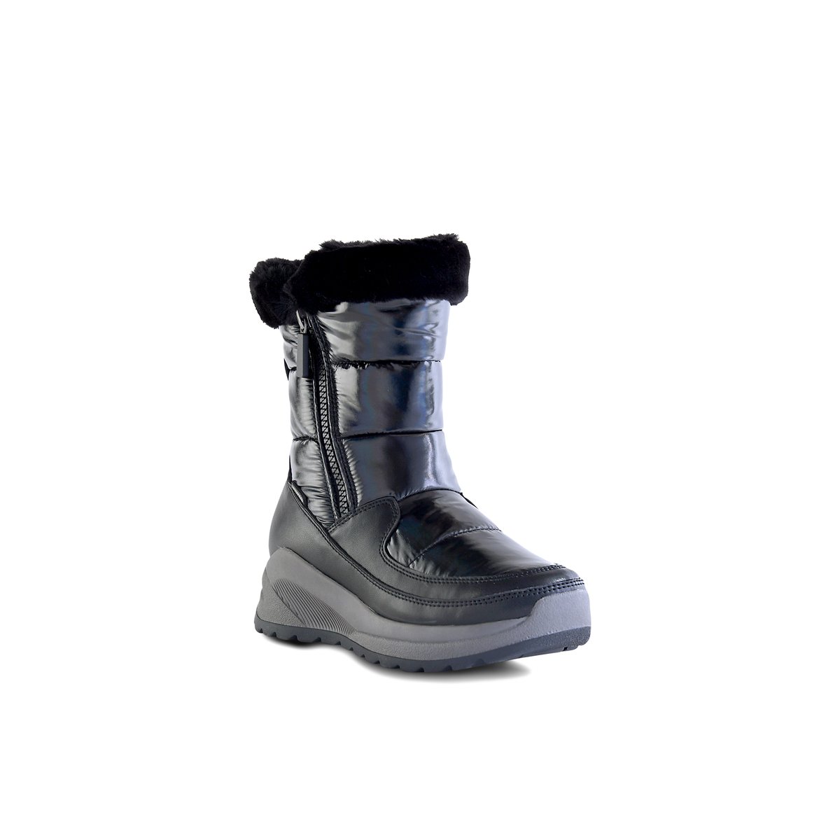 STORM BY COUGAR-Seismic-Bottes mi-mollet d'hiver - Semelle tracteur - Autre Noir