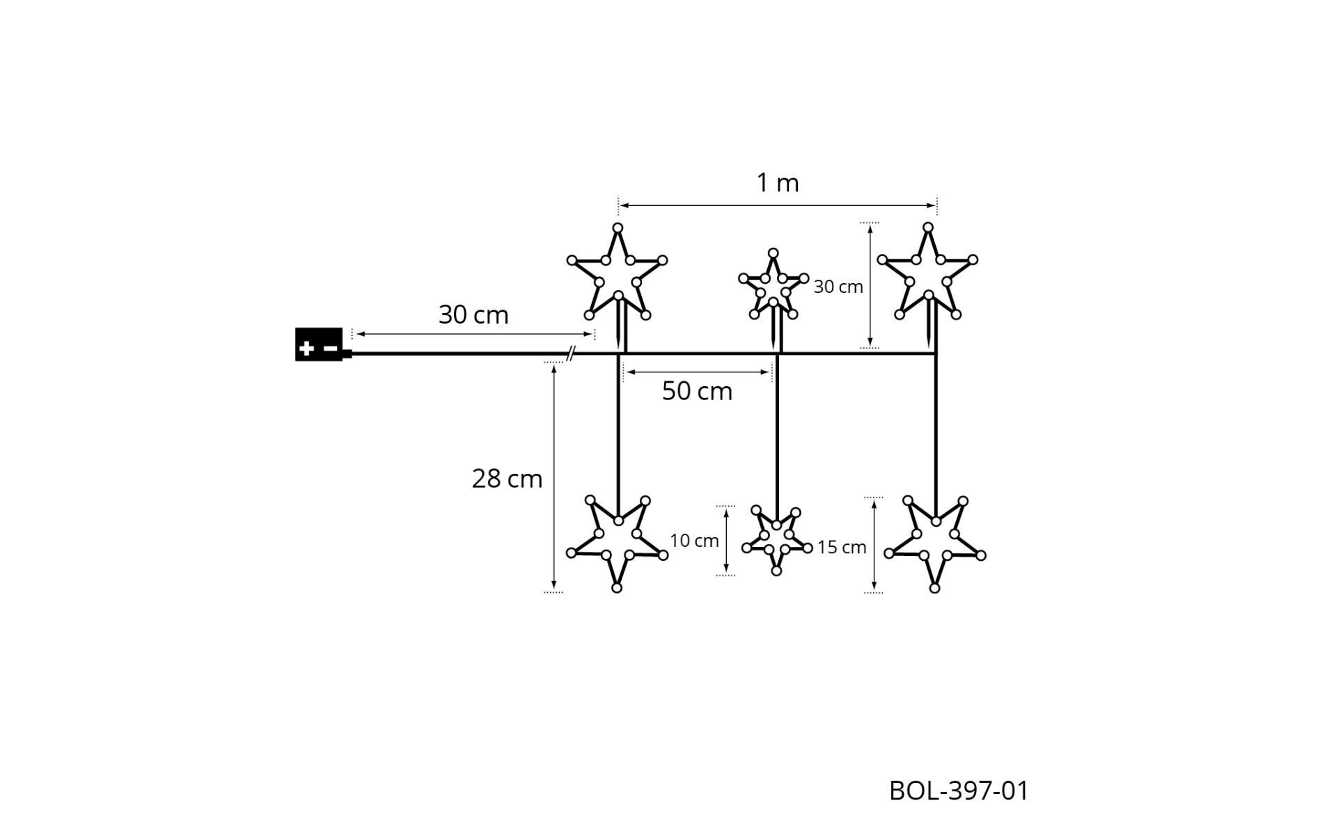 Dekolicht 2D Star Set, 3 StückWeihnachtsdekoration für den Innen- und Aussenbereich