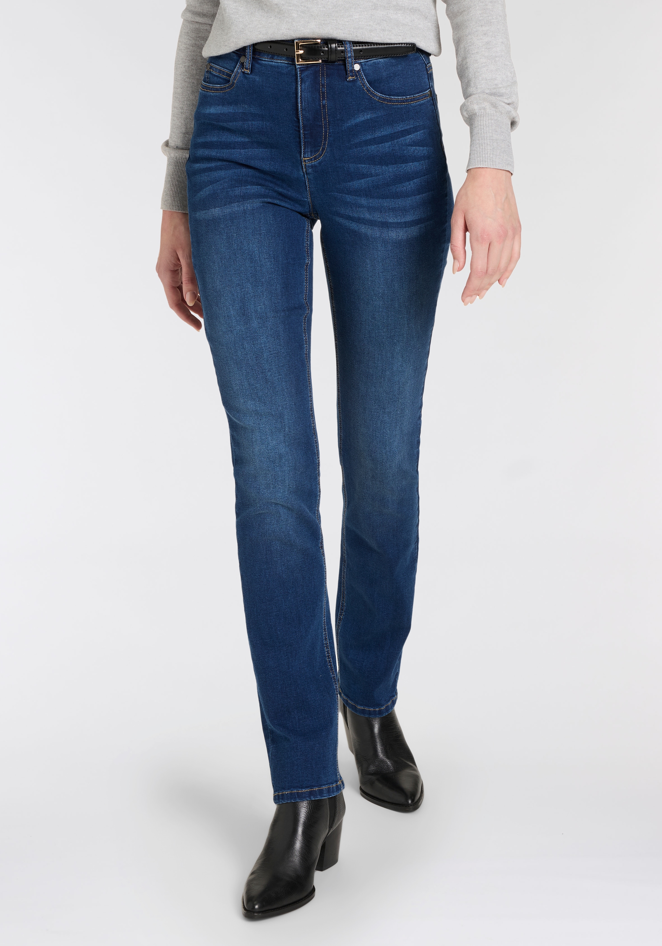 Arizona Gerade Jeans »Ultra-Stretch«, normale Passform,  Comfort Fit,  Used-Look-Waschung