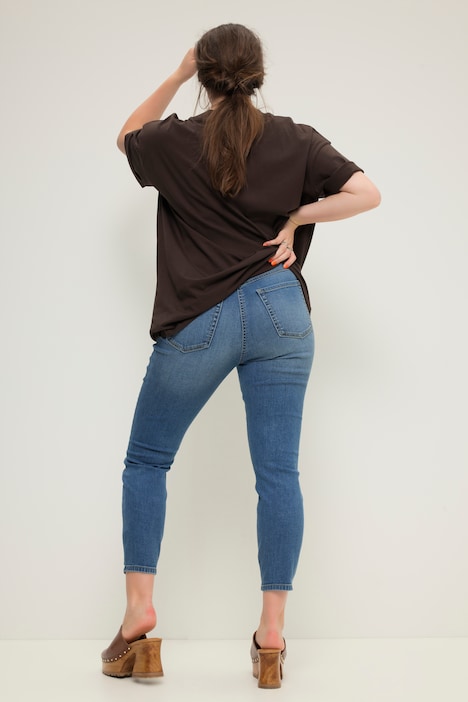 Skinny-Jeans, Used-Look, 5-Pocket, Elastikbund