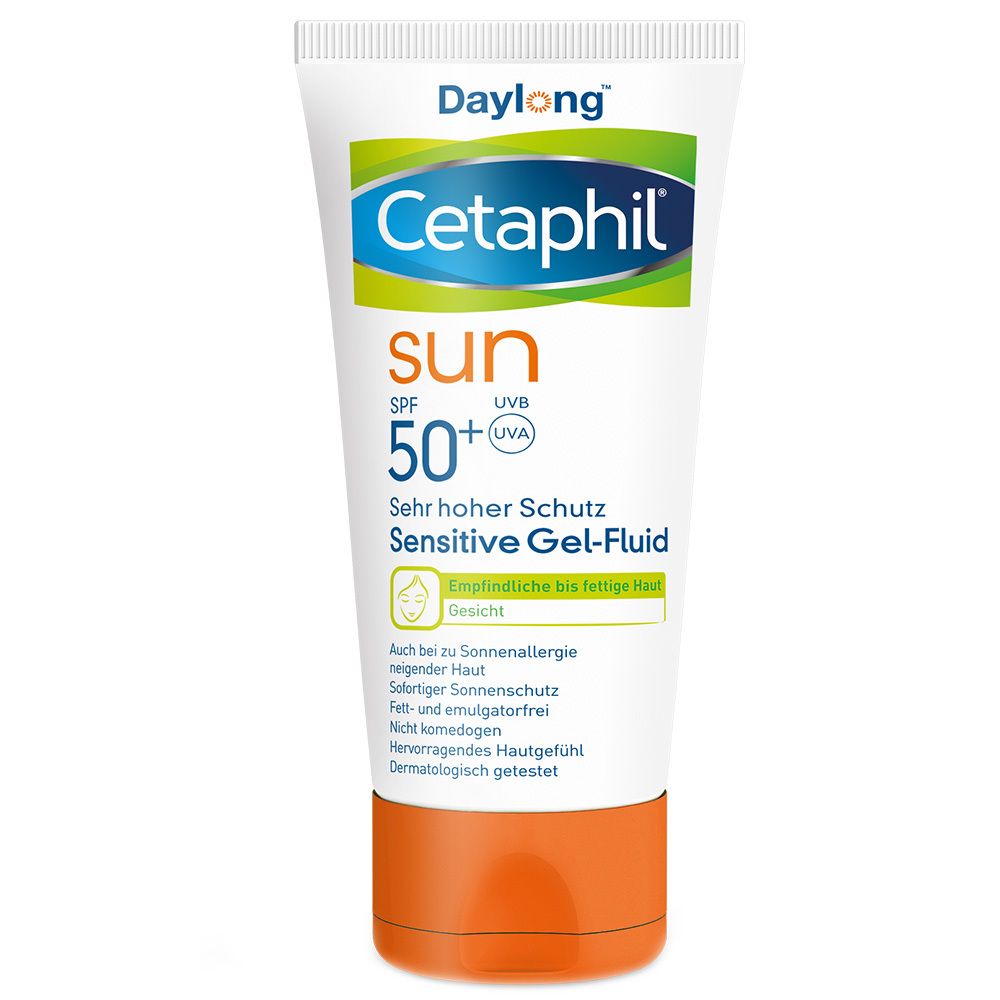 CETAPHIL SUN Sensitive Gel-Fluid SPF 50+ Extra-leichter Sonnenschutz Gesicht